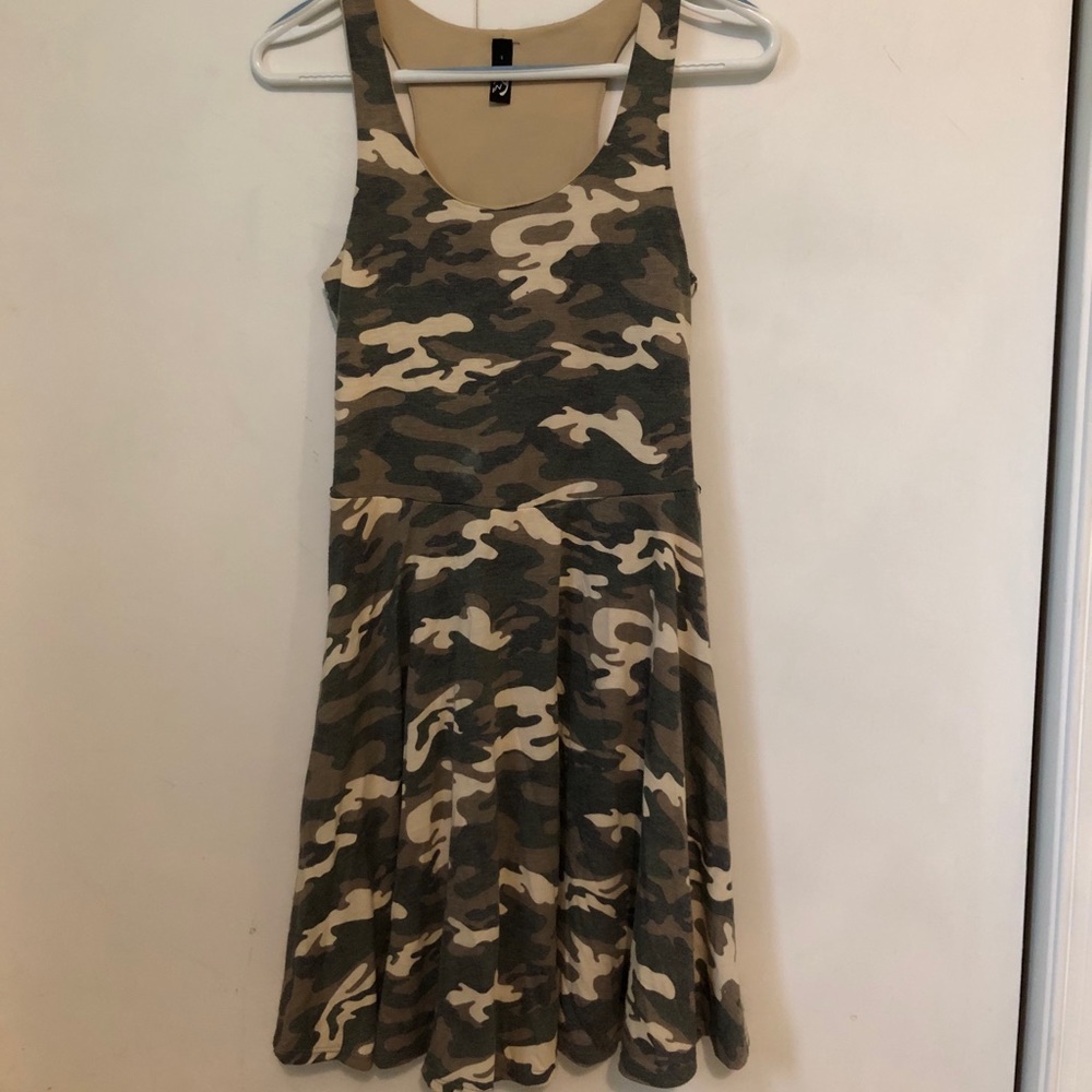 A size small camouflage women’s beach dress.